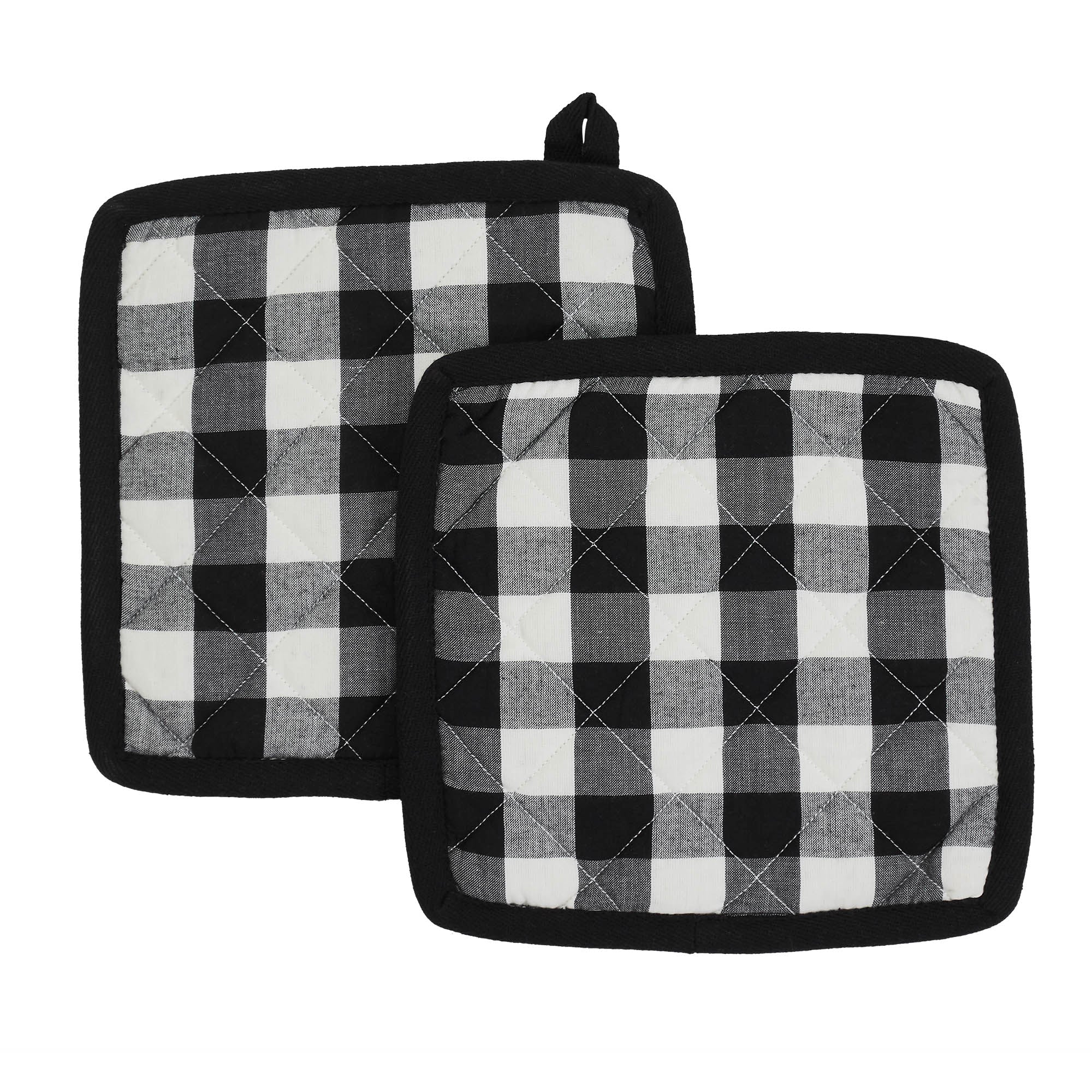 Annie Buffalo Check Black Pot Holder Set of 2 - Image 4