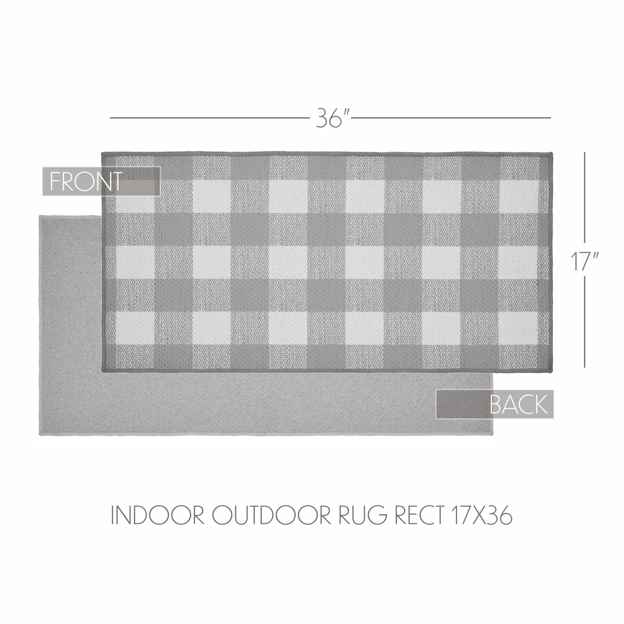 Annie Buffalo Check Grey Indoor/Outdoor 36" Rectangle Rug - Image 3