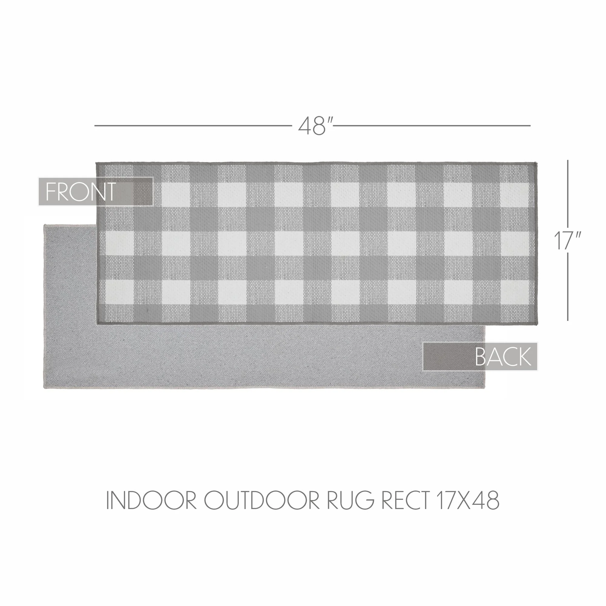 Annie Buffalo Check Grey Indoor/Outdoor 48" Rectangle Rug - Image 3