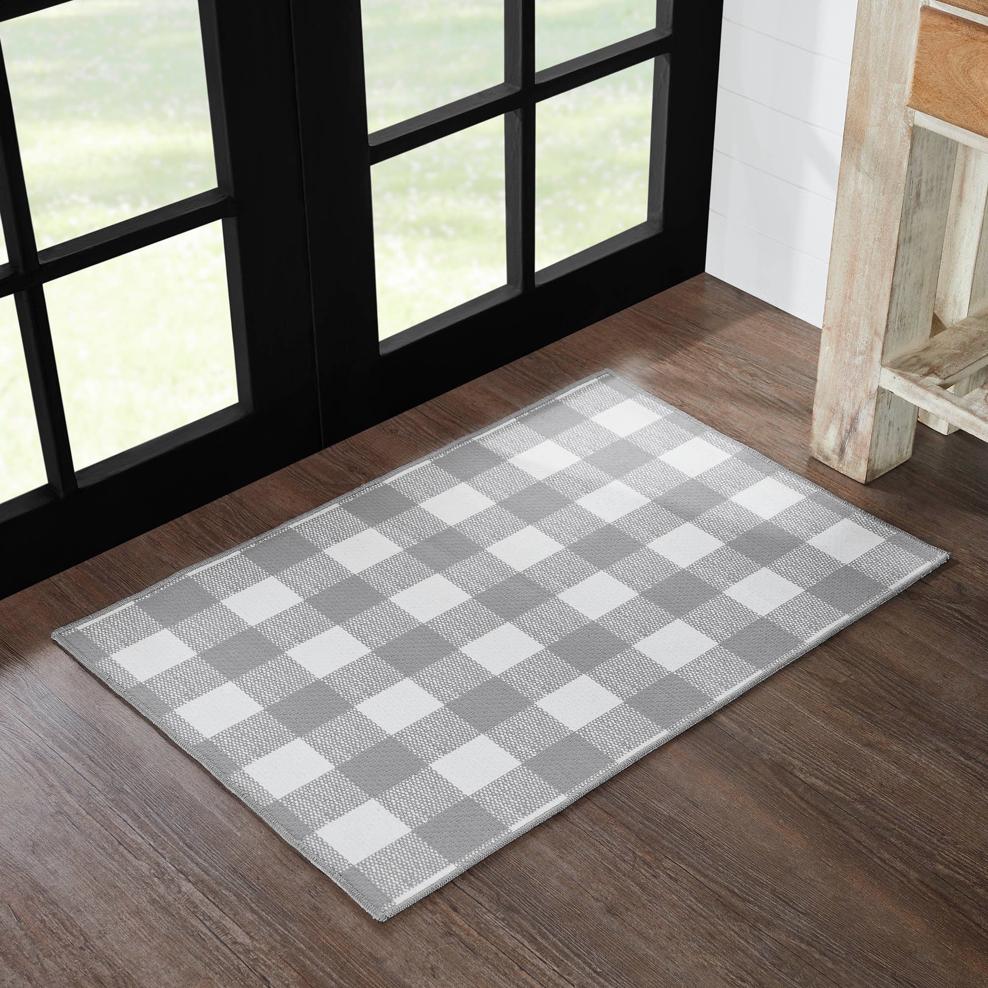 Annie Buffalo Check Grey Indoor/Outdoor Rectangular Rug