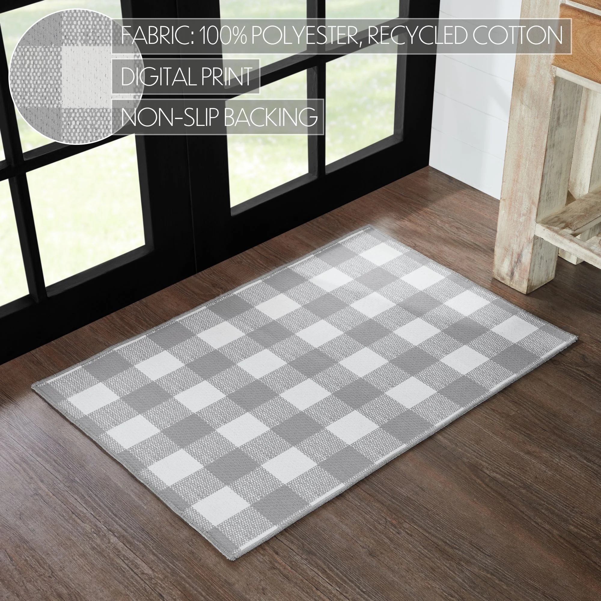Annie Buffalo Check Grey Indoor/Outdoor Rectangular Rug - Image 6