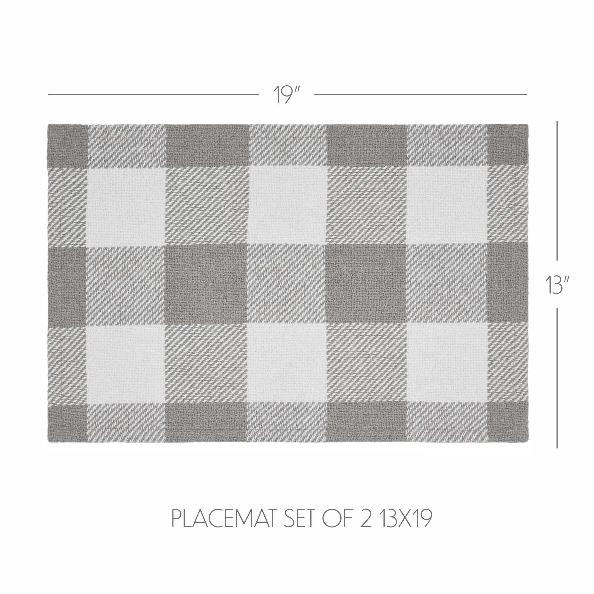 Annie Buffalo Check Grey Placemat Set of 2 - Image 3
