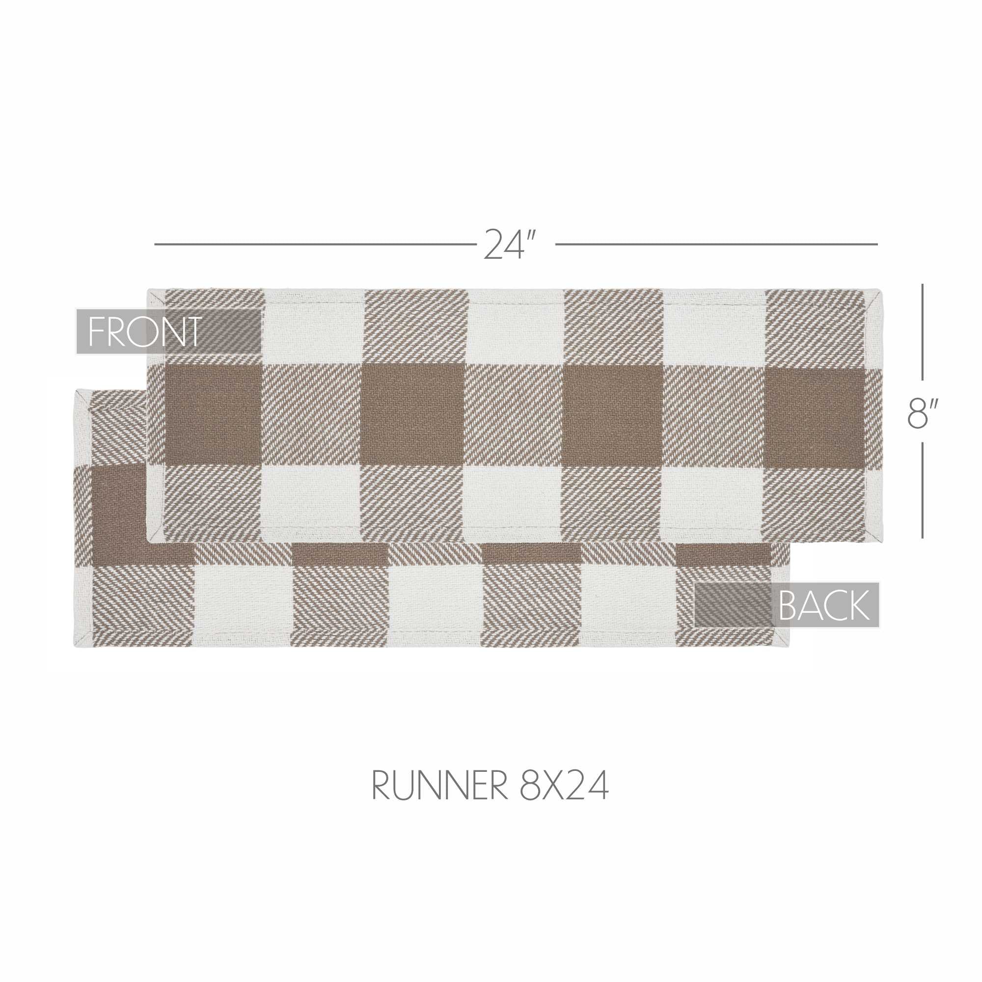 Annie Buffalo Check Portabella 24" Table Runner - Image 4