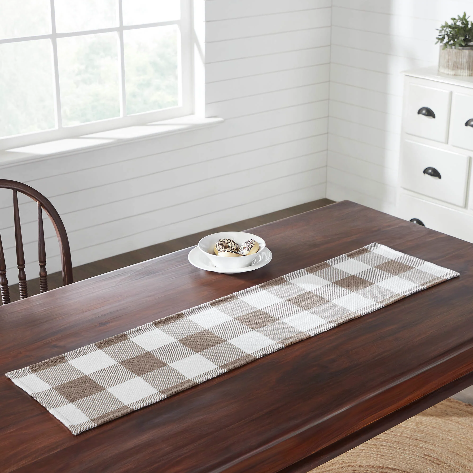 Annie Buffalo Check Portabella 48" Table Runner