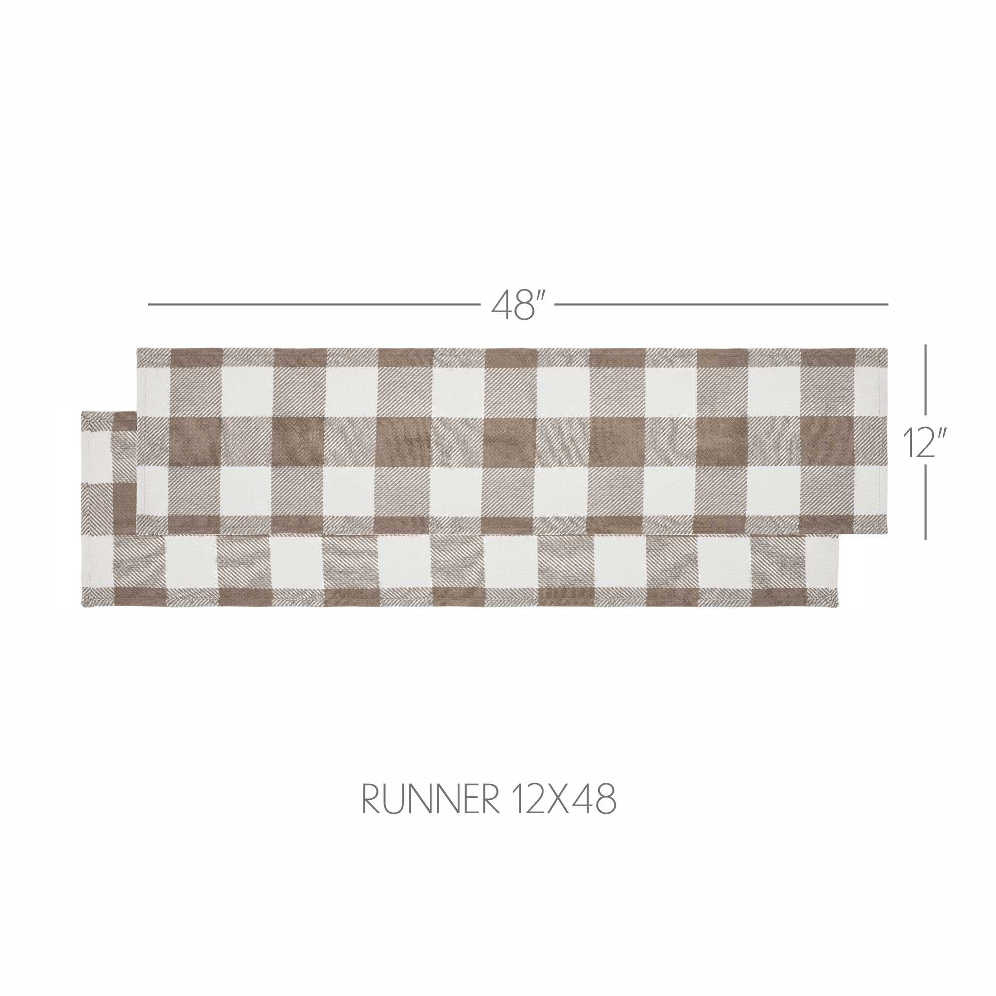 Annie Buffalo Check Portabella 48" Table Runner - Image 5