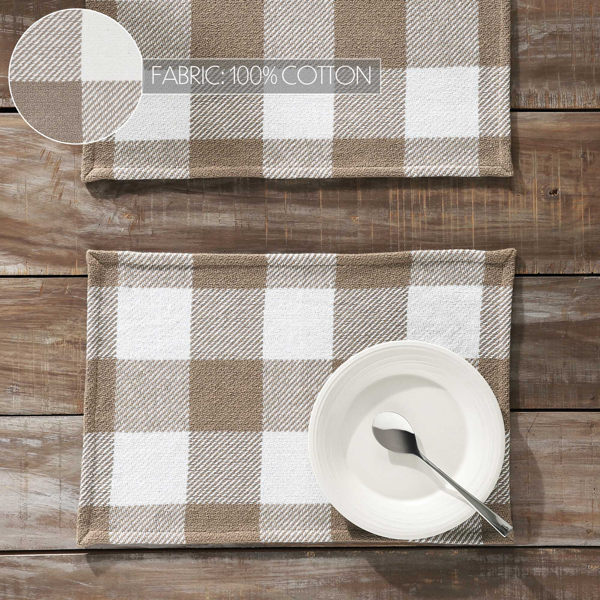 Annie Buffalo Check Portabella Placemat Set of 2 - Image 3