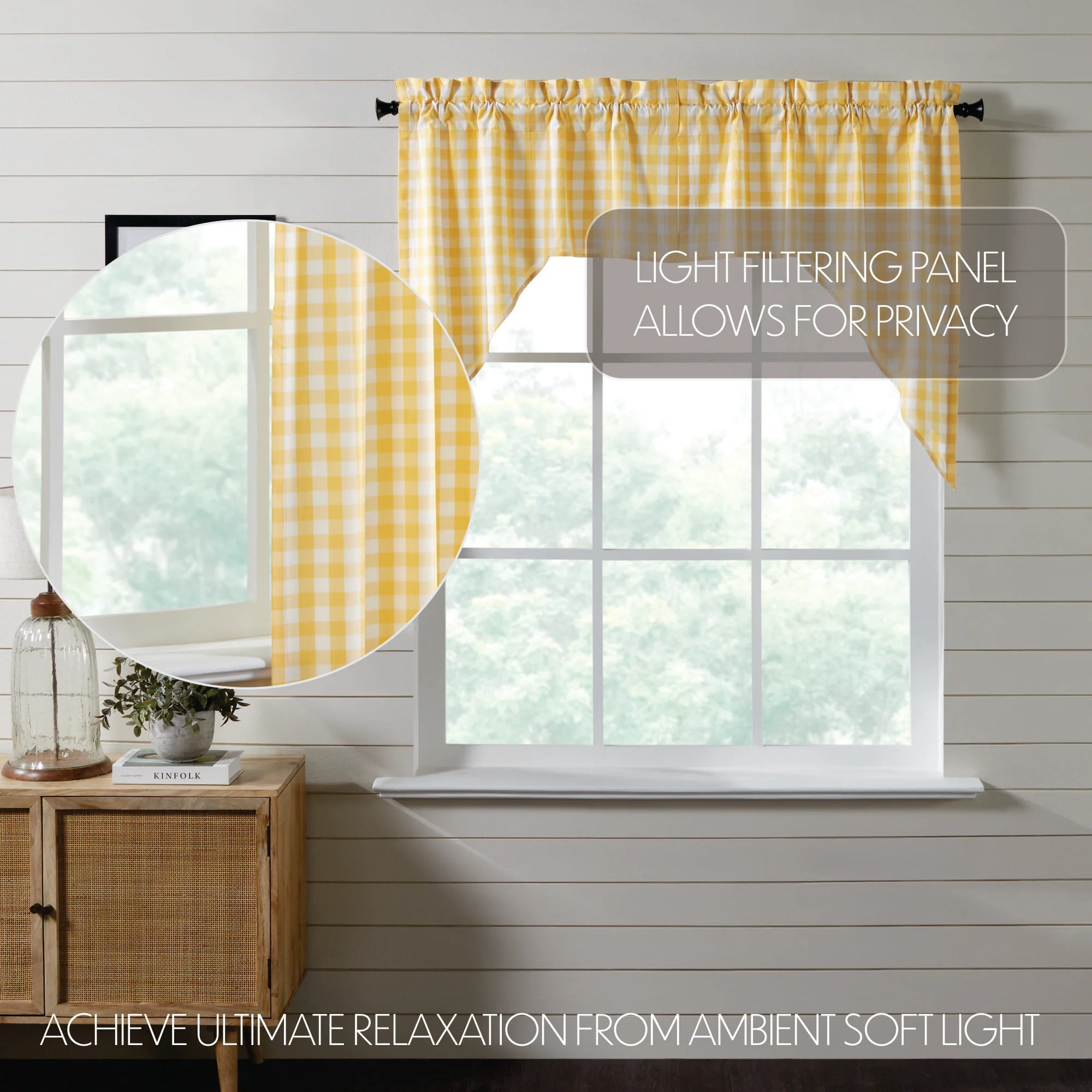 Annie Buffalo Yellow Check Swag 36'' x 36'' Set of 2 - Image 9