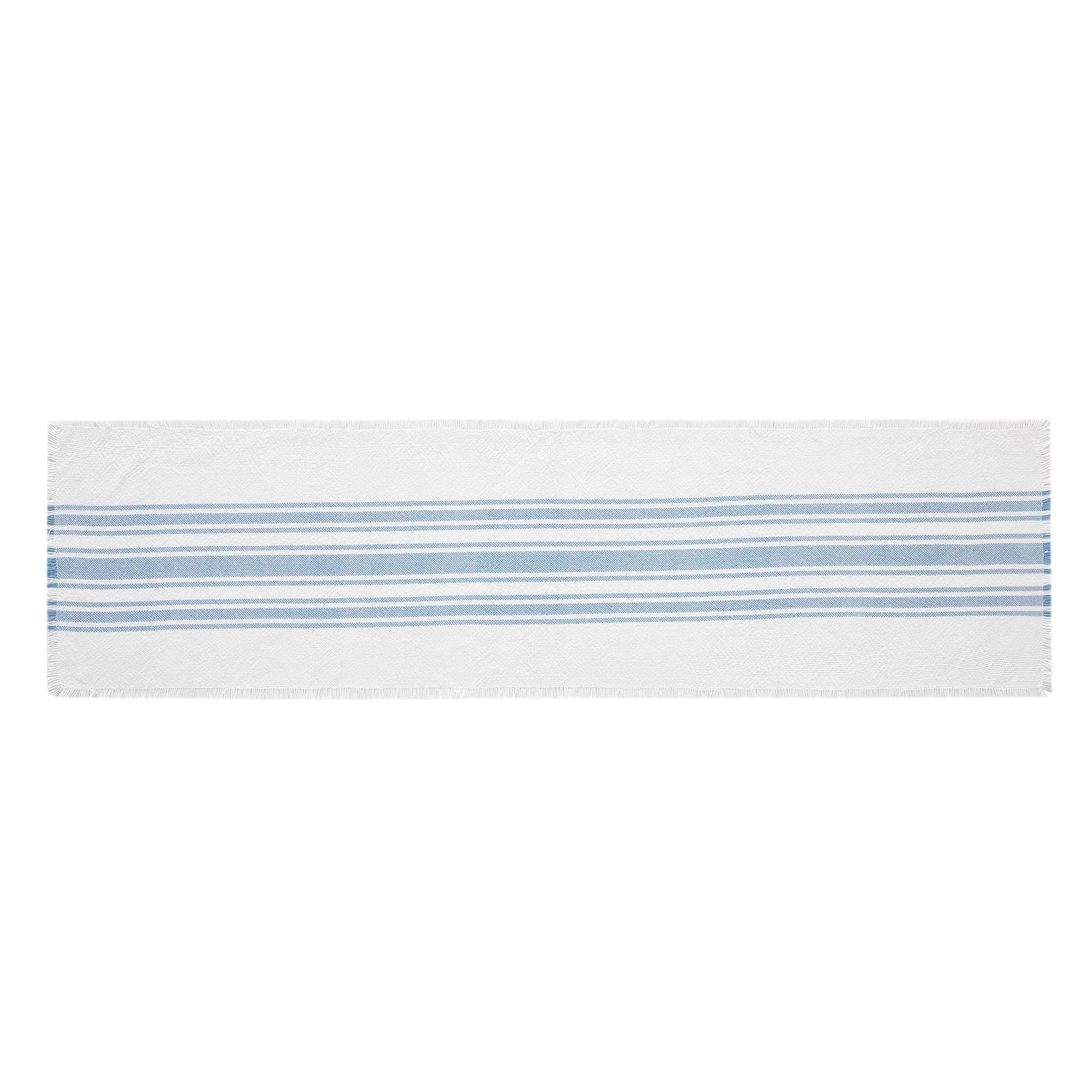 Antique White Stripe Blue Indoor/Outdoor 48" Table Runner - Image 2