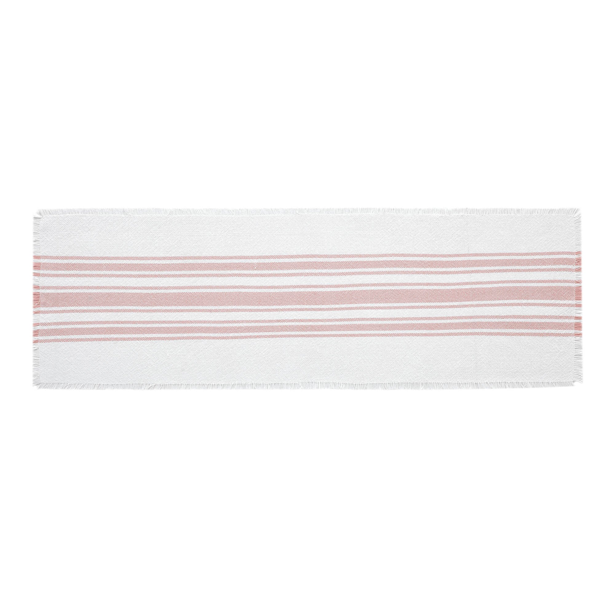 Antique White Stripe Coral Indoor/Outdoor Table Runner 12" x 36" - Image 3