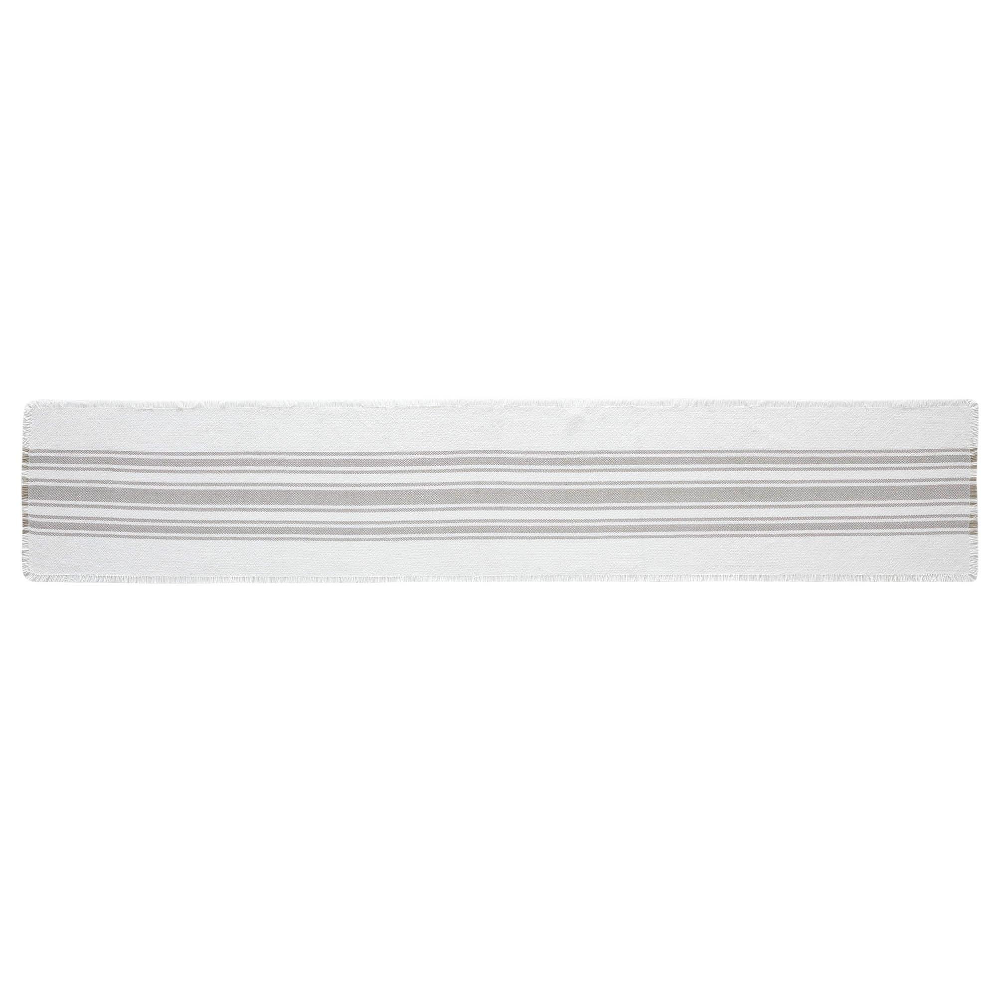 Antique White Stripe Dove Grey Indoor/Outdoor Table Runner 12" x 72" - Image 3