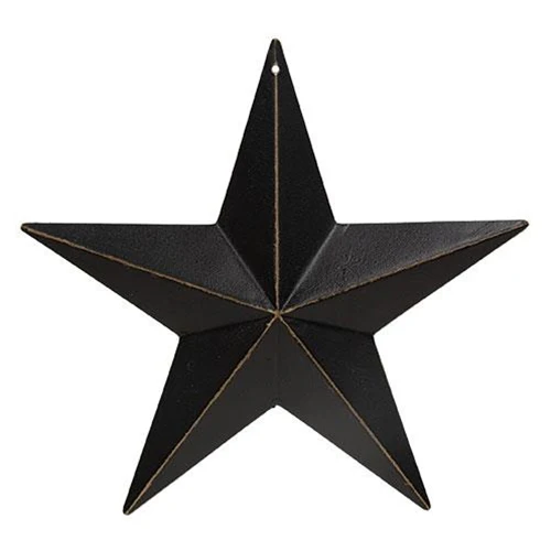 Antiqued Black *" Barn Star