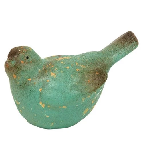 ๐ Antiqued Blue Resin Bird - Image 2