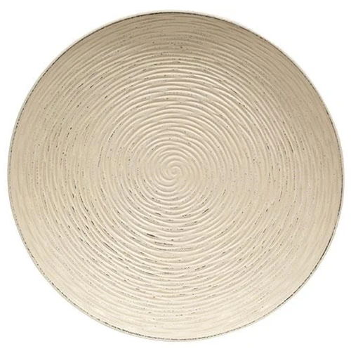 Antiqued White Carved Wood Candle Display Plate 15.5"