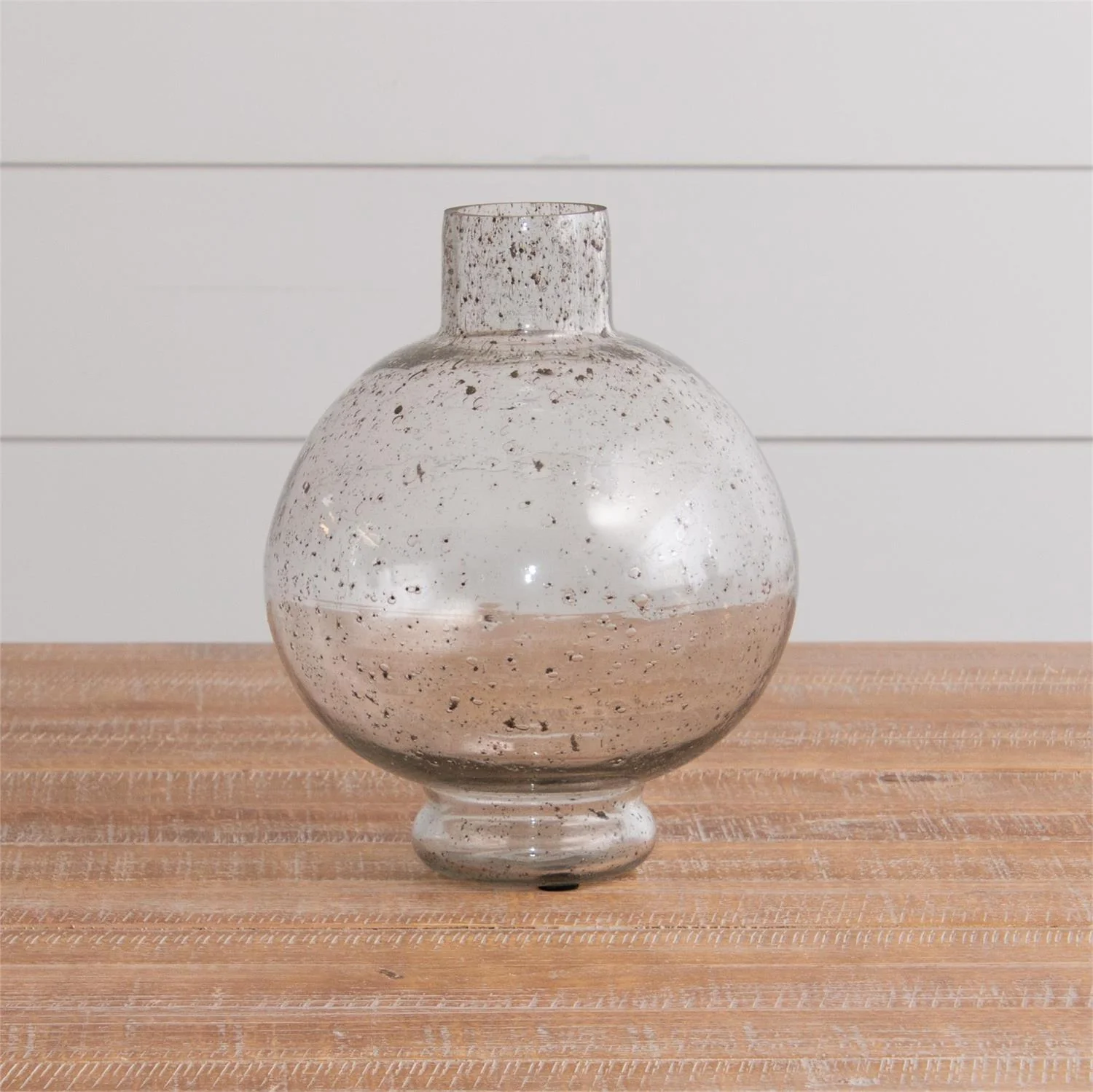 Artisan-Craft Speckled Bubble Glass Vase 10.5"