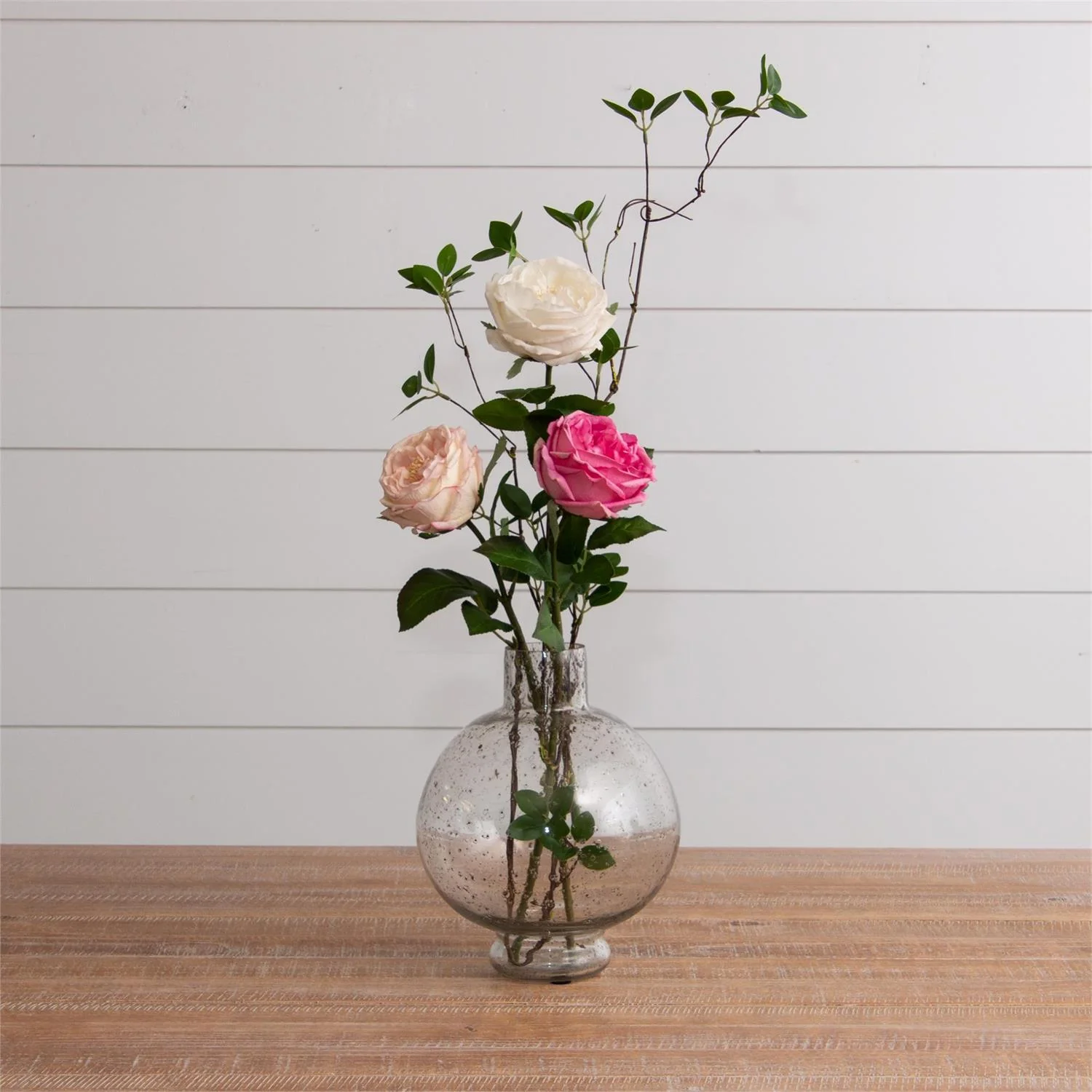 Artisan-Craft Speckled Bubble Glass Vase 10.5" - Image 3