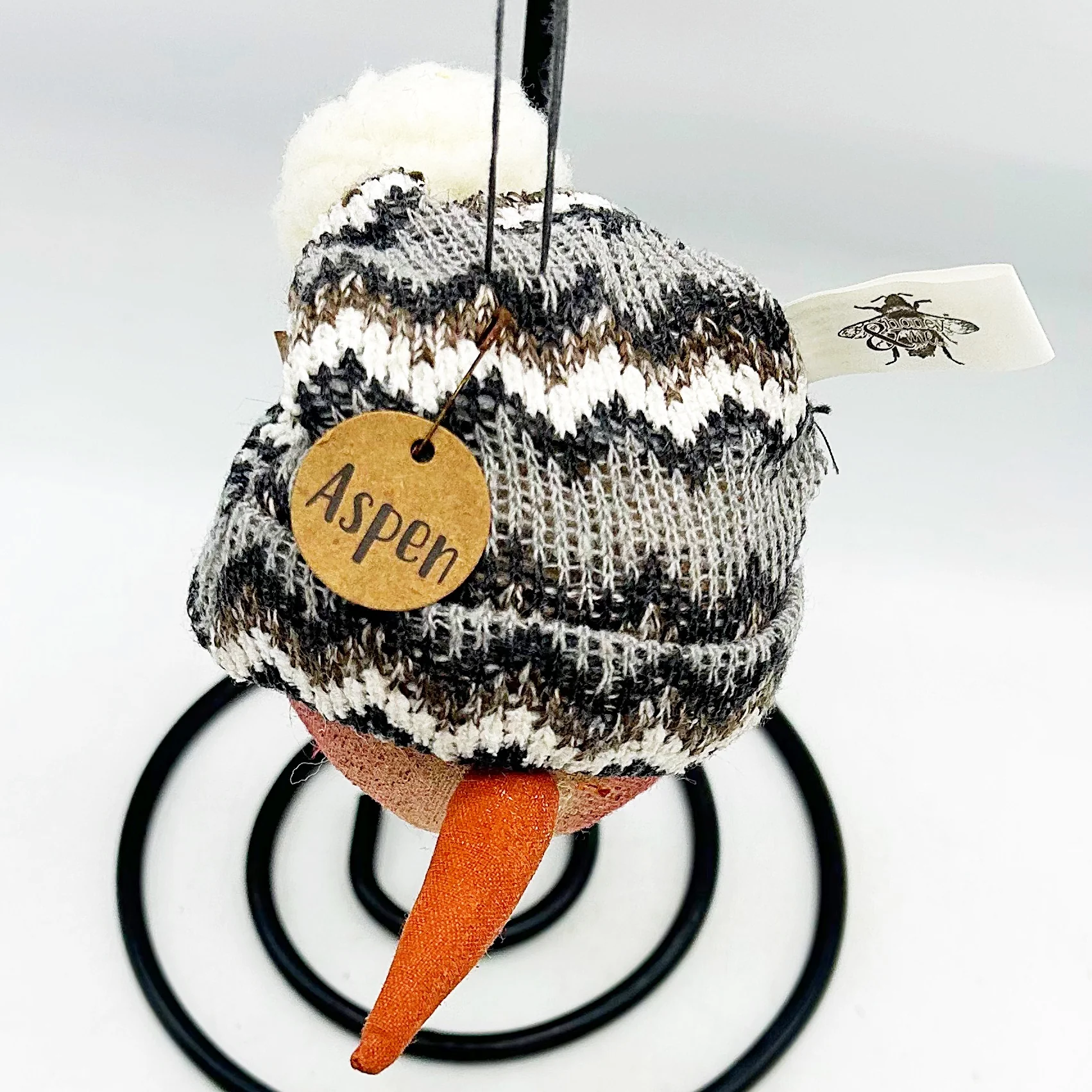 ๐ Aspen Snowy Snowman Head Plush Ornament - Image 2