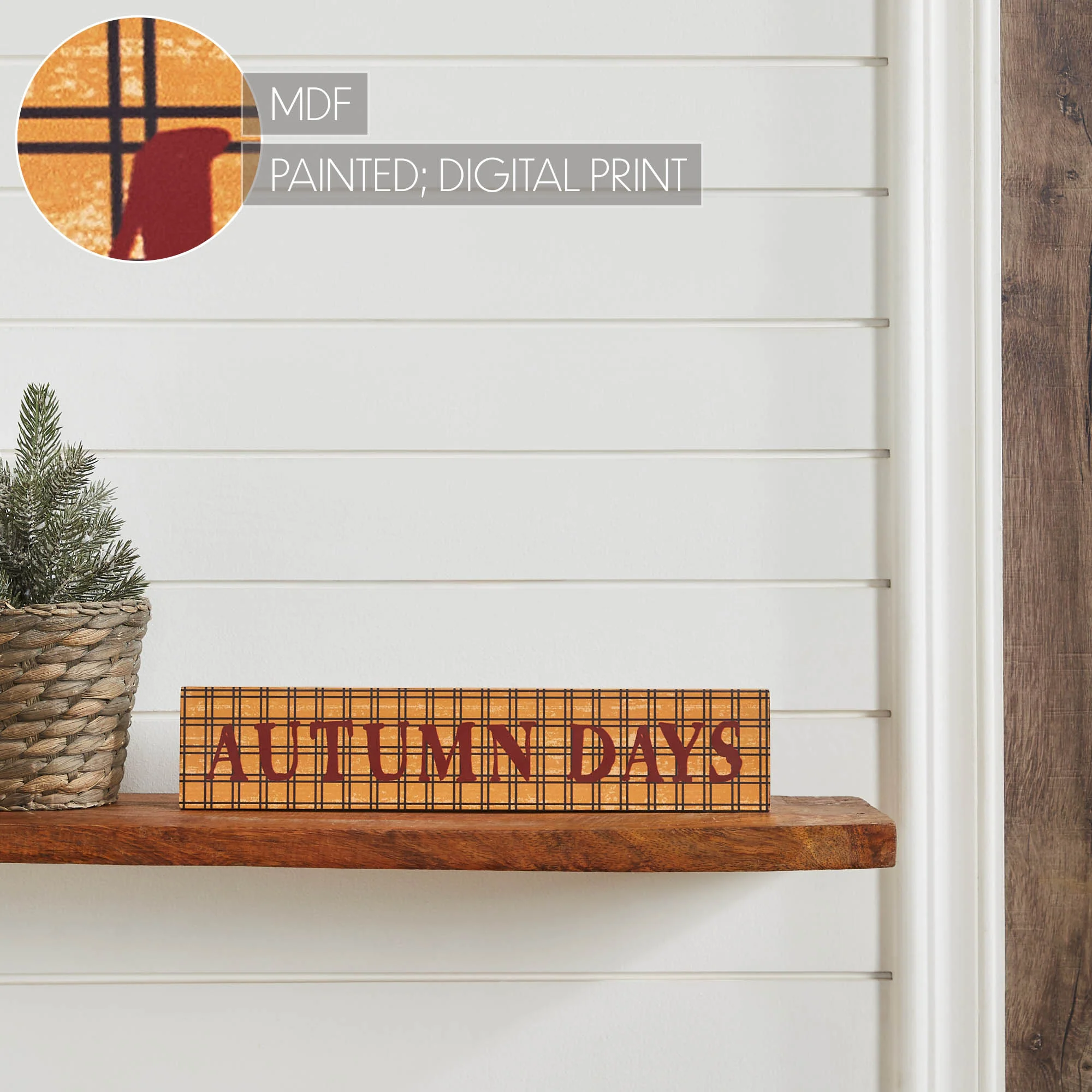 Autumn Days 14" Fall Wooden Sign - Image 6