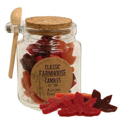 Autumn Harvest Wax Melt Jar with Spoon