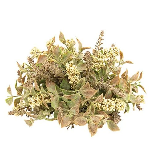 Autumn Hued Cream Herbs Faux Half Sphere
