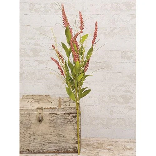 💙 Autumn Soft Red Wildflower 36" Faux Floral Spray