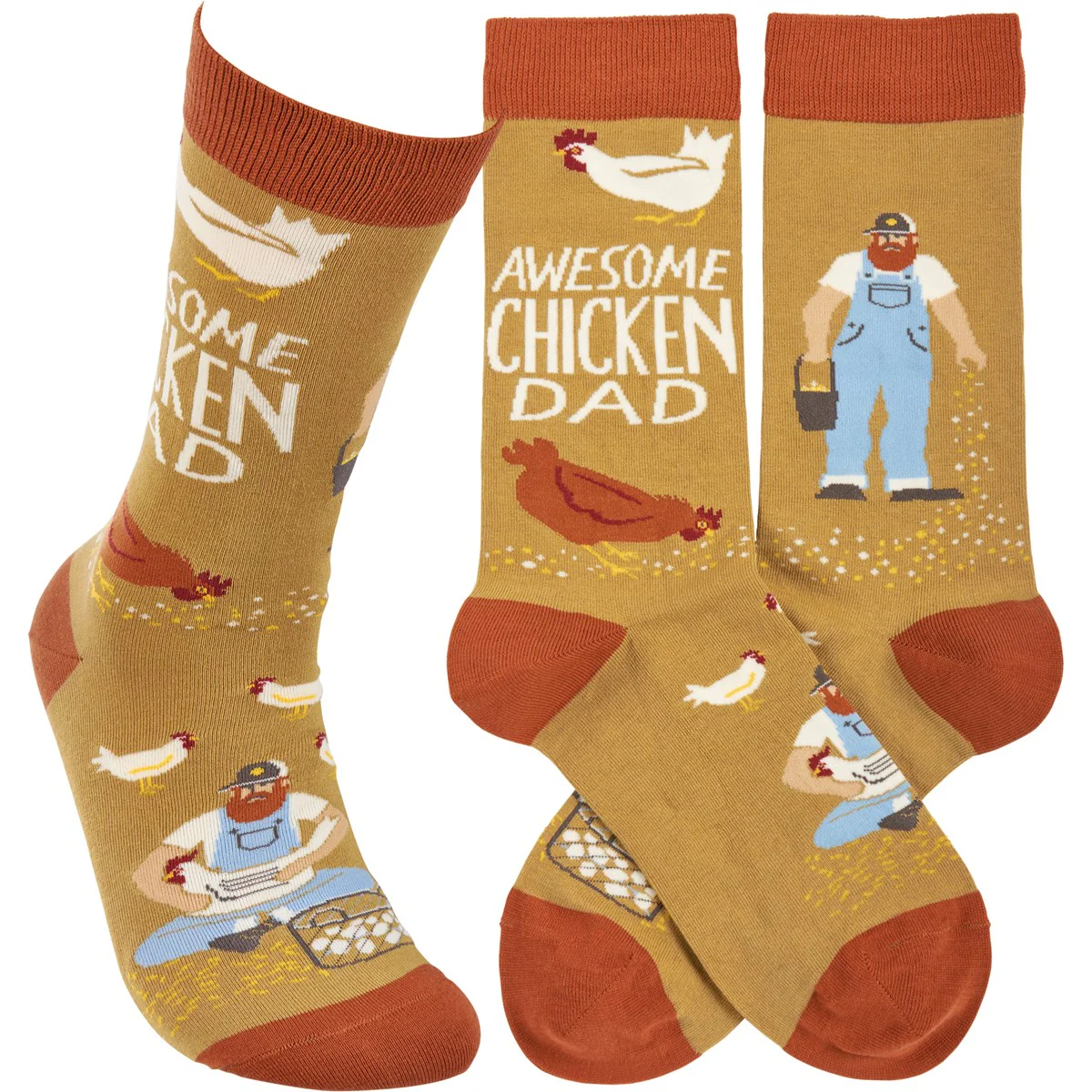 ๐ Awesome Chicken Dad Fun Novelty Socks