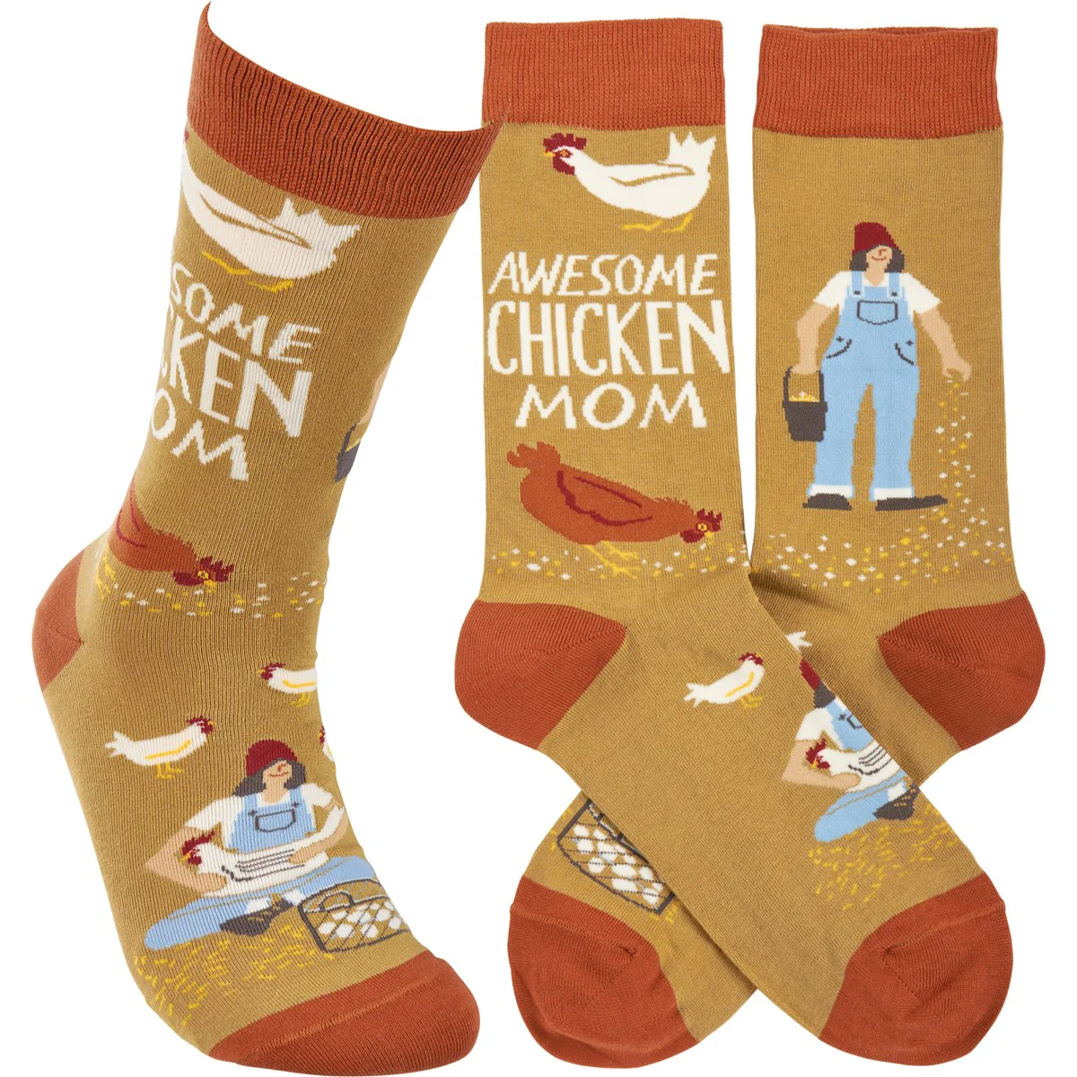 ๐ Awesome Chicken Mom Fun Novelty Socks