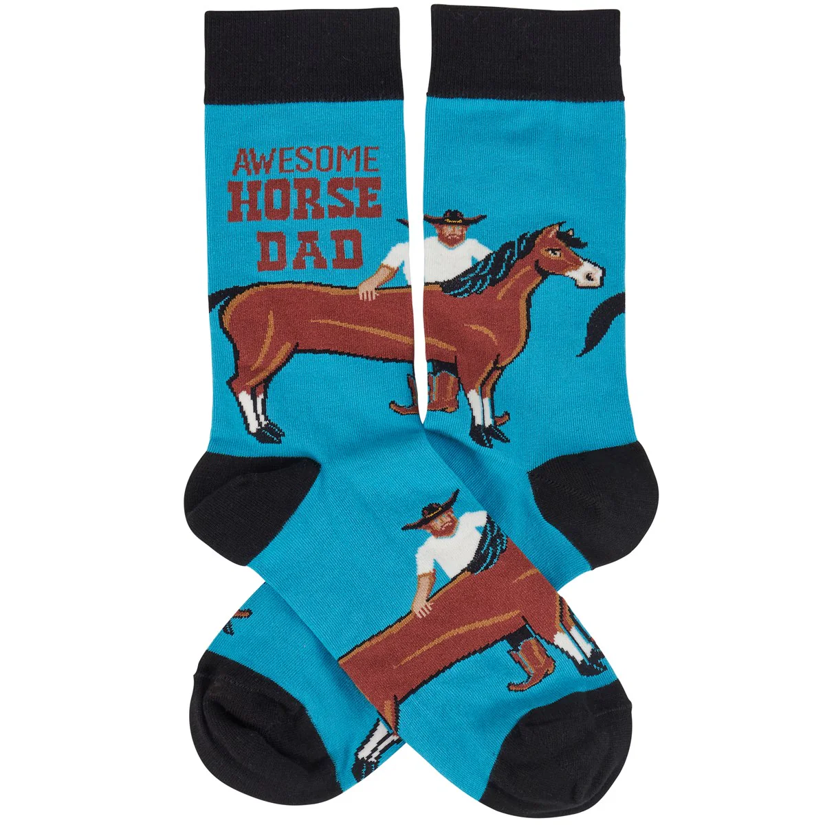 Surprise Me Sale 🤭 Awesome Horse Dad Fun Novelty Socks - Image 2