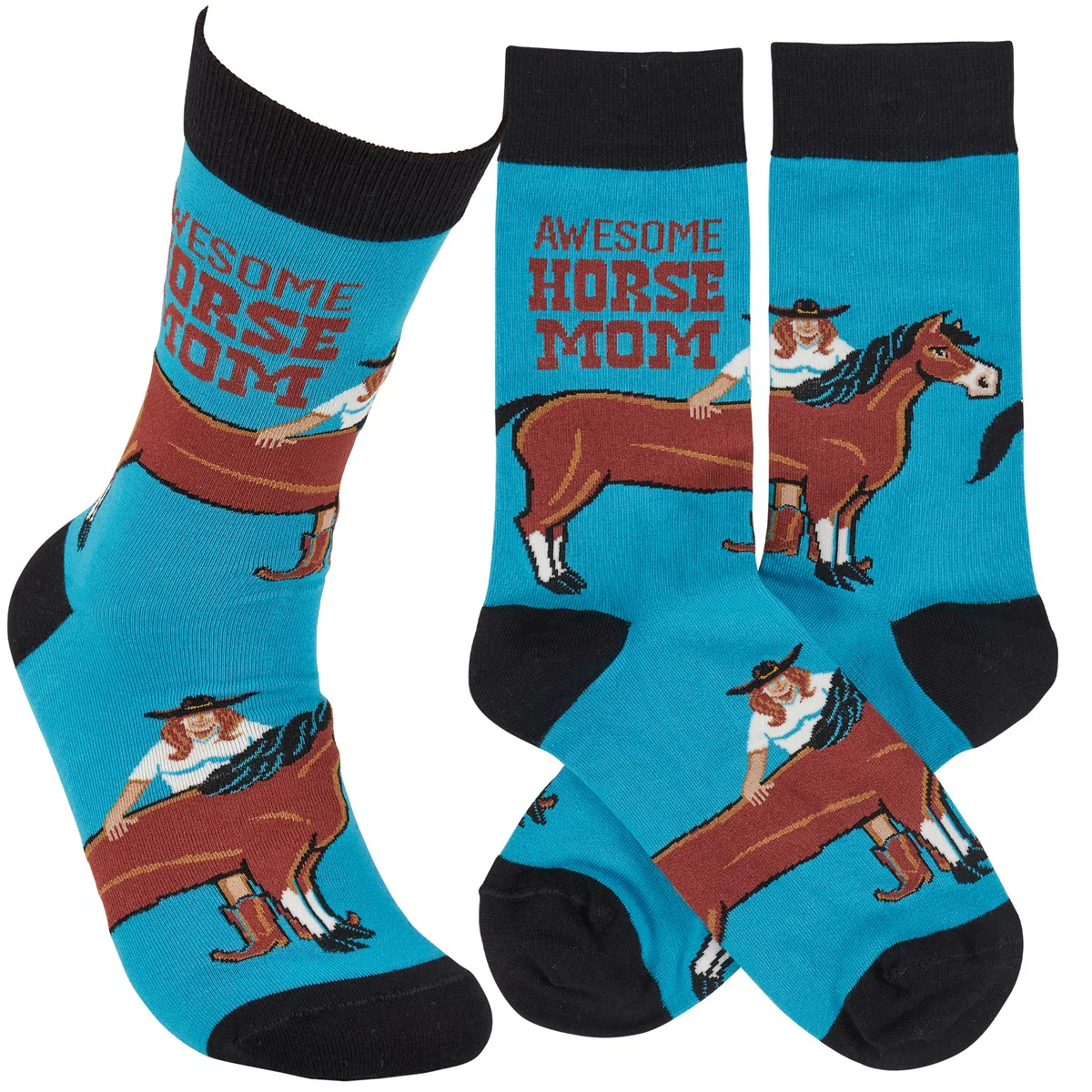๐ Awesome Horse Mom Fun Novelty Socks