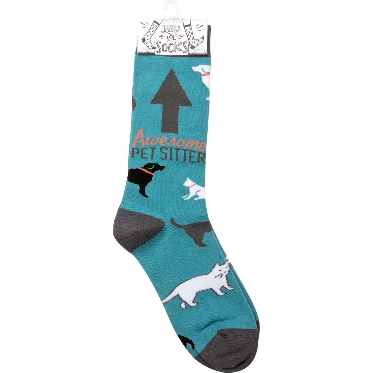 Awesome Pet Sitter Unisex Fun Socks - Image 4
