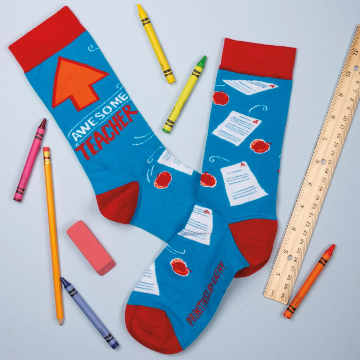 Awesome Teacher Fun Novelty Socks - Image 2