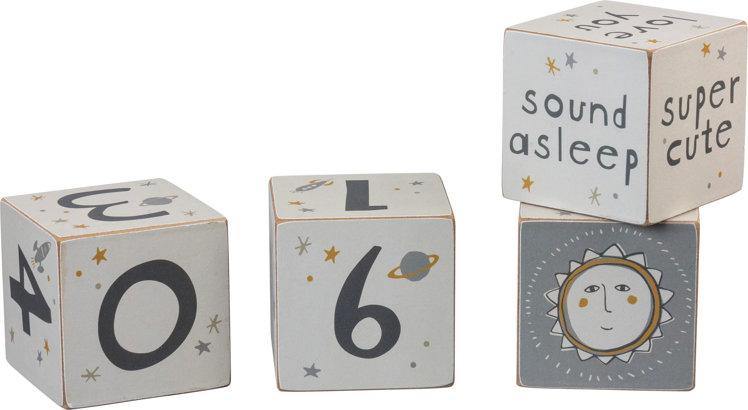 Baby Milestone Blocks with Galaxy Sun and Stars - Image 3