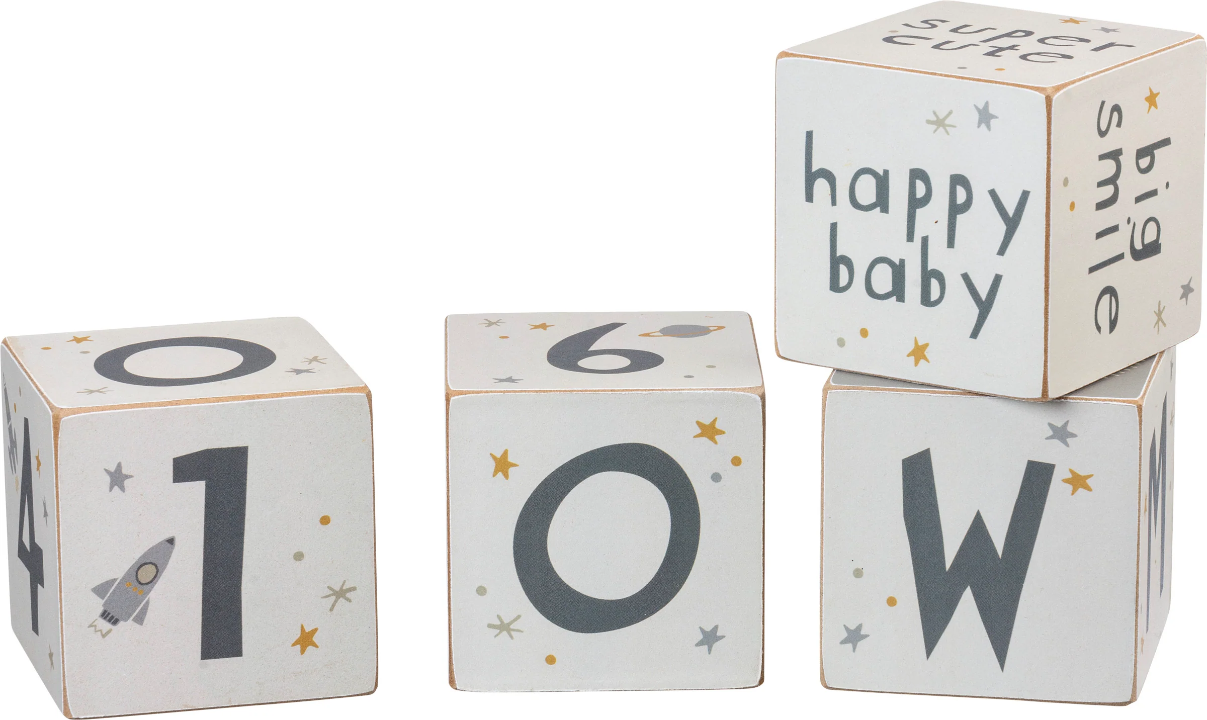 Baby Milestone Blocks with Galaxy Sun and Stars - Image 4