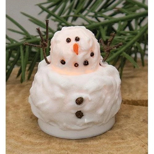 Baby Snowman Silicone Tealight Cover 2" H