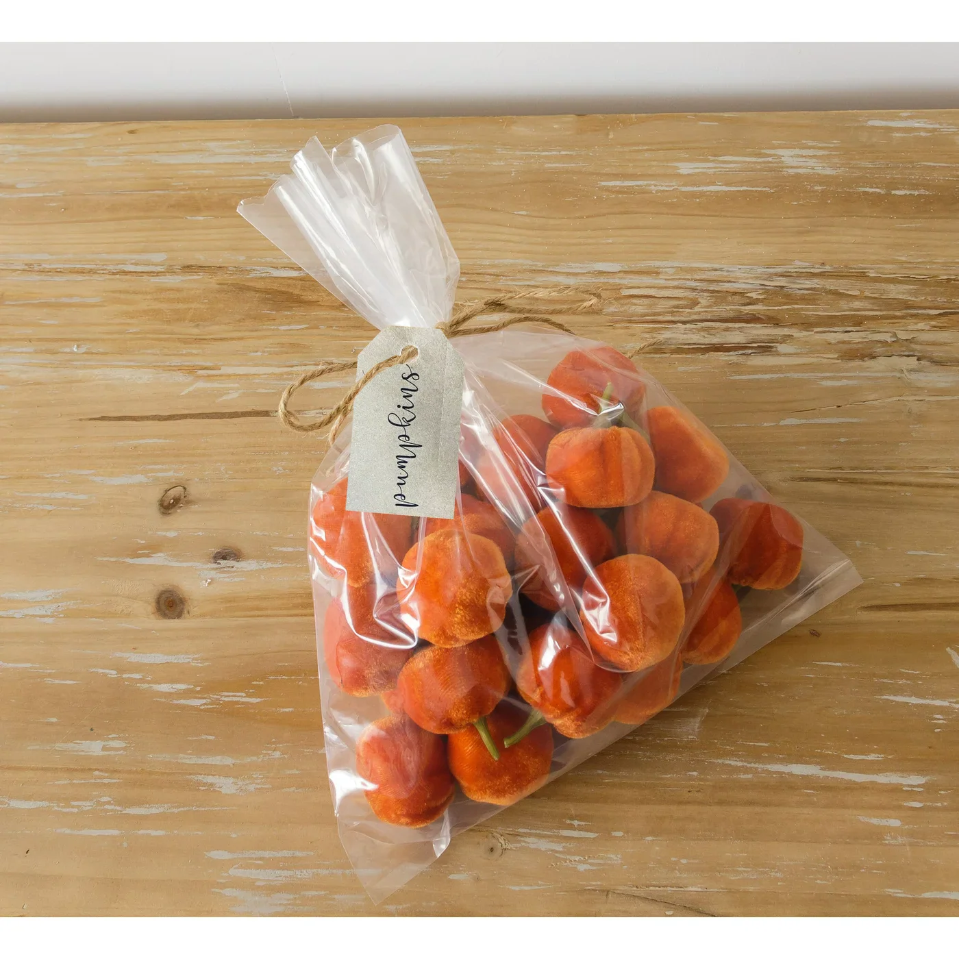 Bag Of Mini Pumpkins with Pumpkins Tag