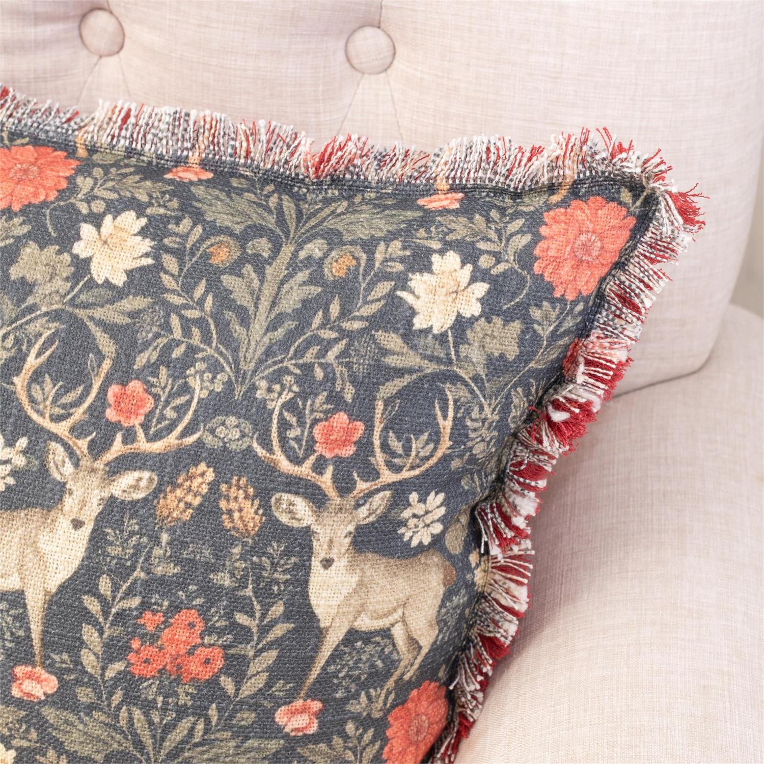 Balmoral Deer Print Lumbar Pillow - Image 2