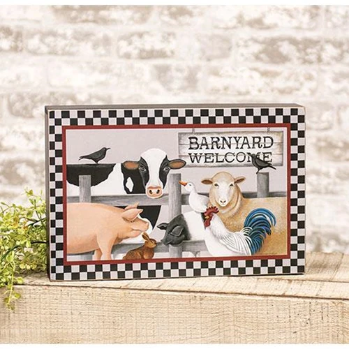 💙 Barnyard Animals Welcome Box Sign