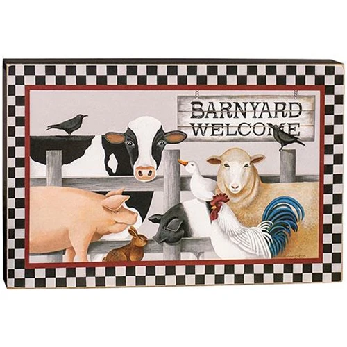💙 Barnyard Animals Welcome Box Sign - Image 2