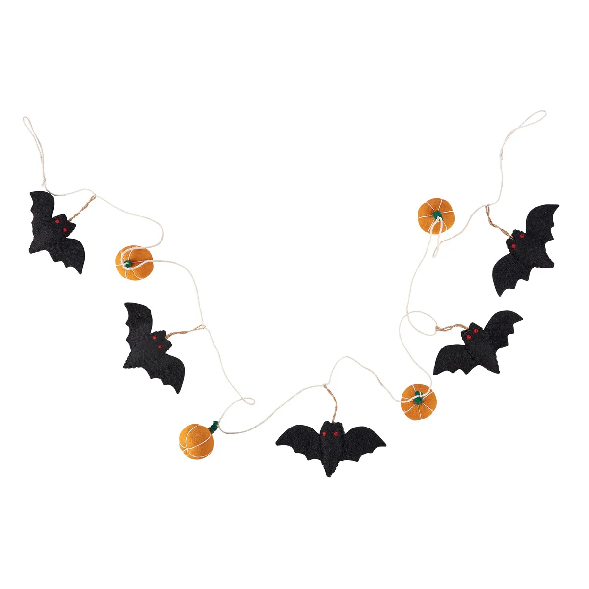 Bats And Pumpkins Felt 72" Halloween Garland