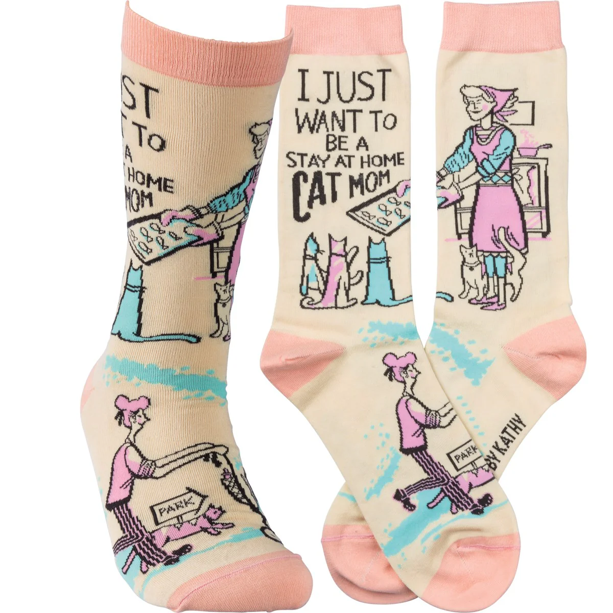 Be A Stay At Home Cat Mom Unisex Fun Socks
