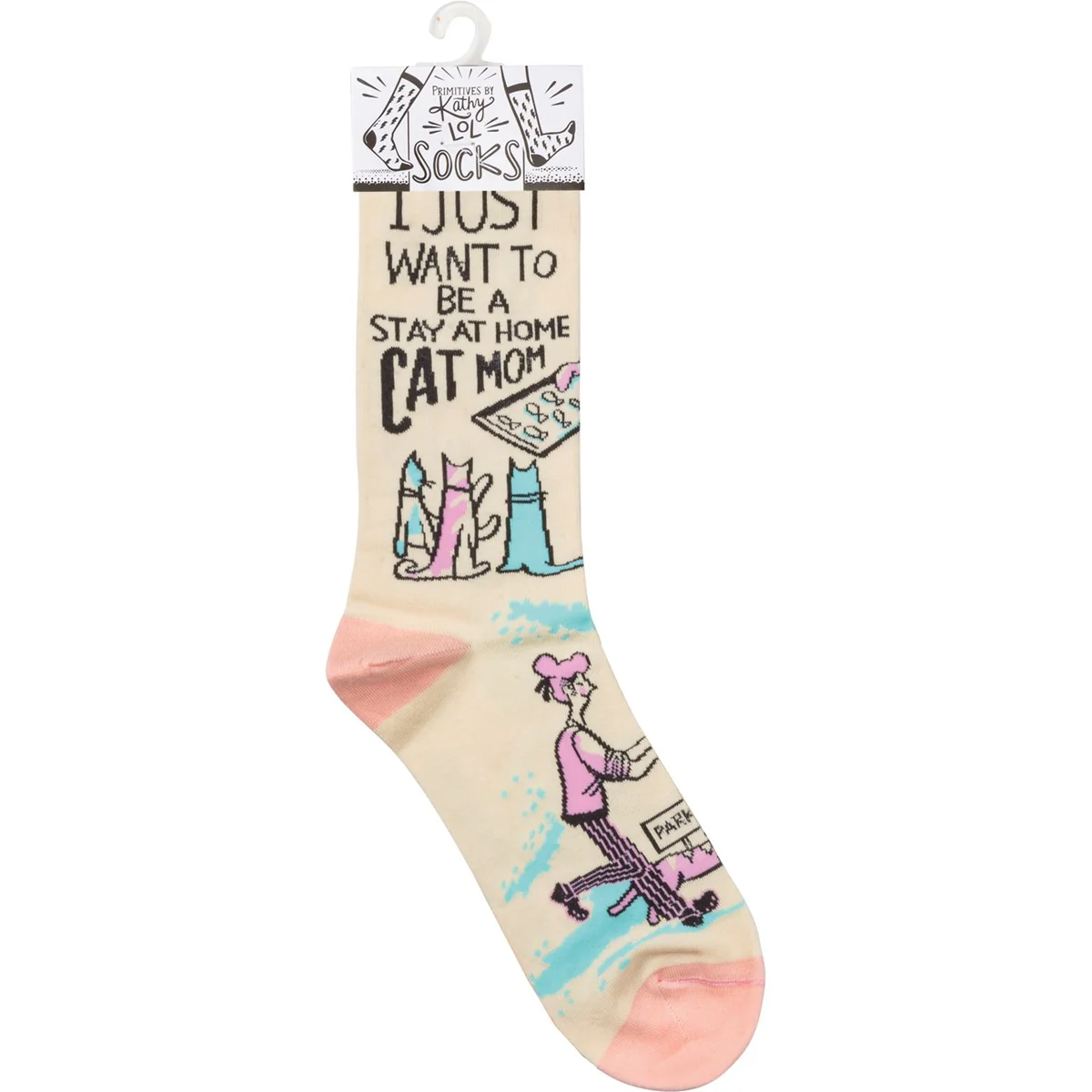 Be A Stay At Home Cat Mom Unisex Fun Socks - Image 3