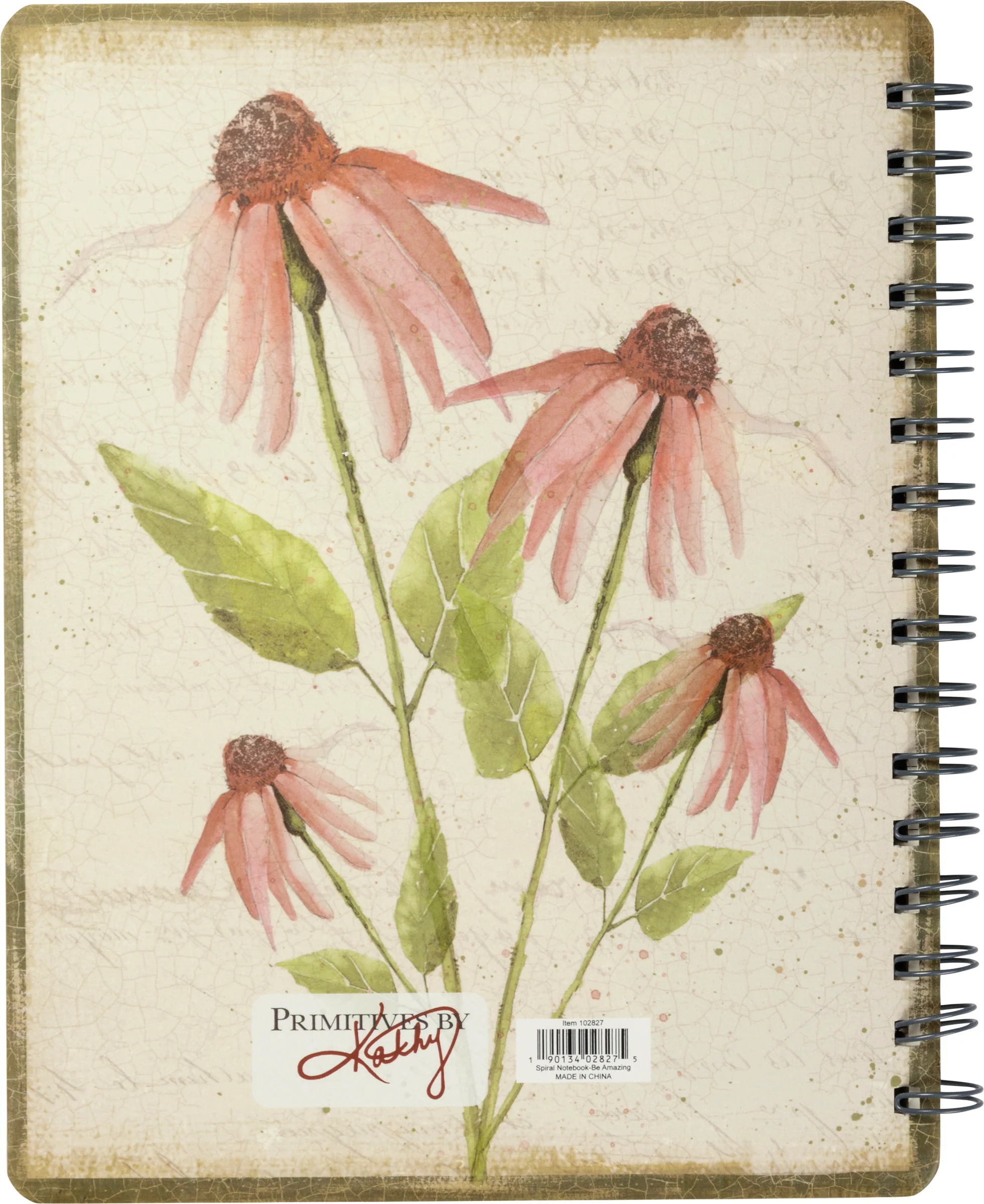 ๐ Be Amazing Pink Floral Spiral Notebook - Image 2