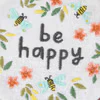 Be Happy Flowers and Bees Embroidered Hoop Hanging - Image 3