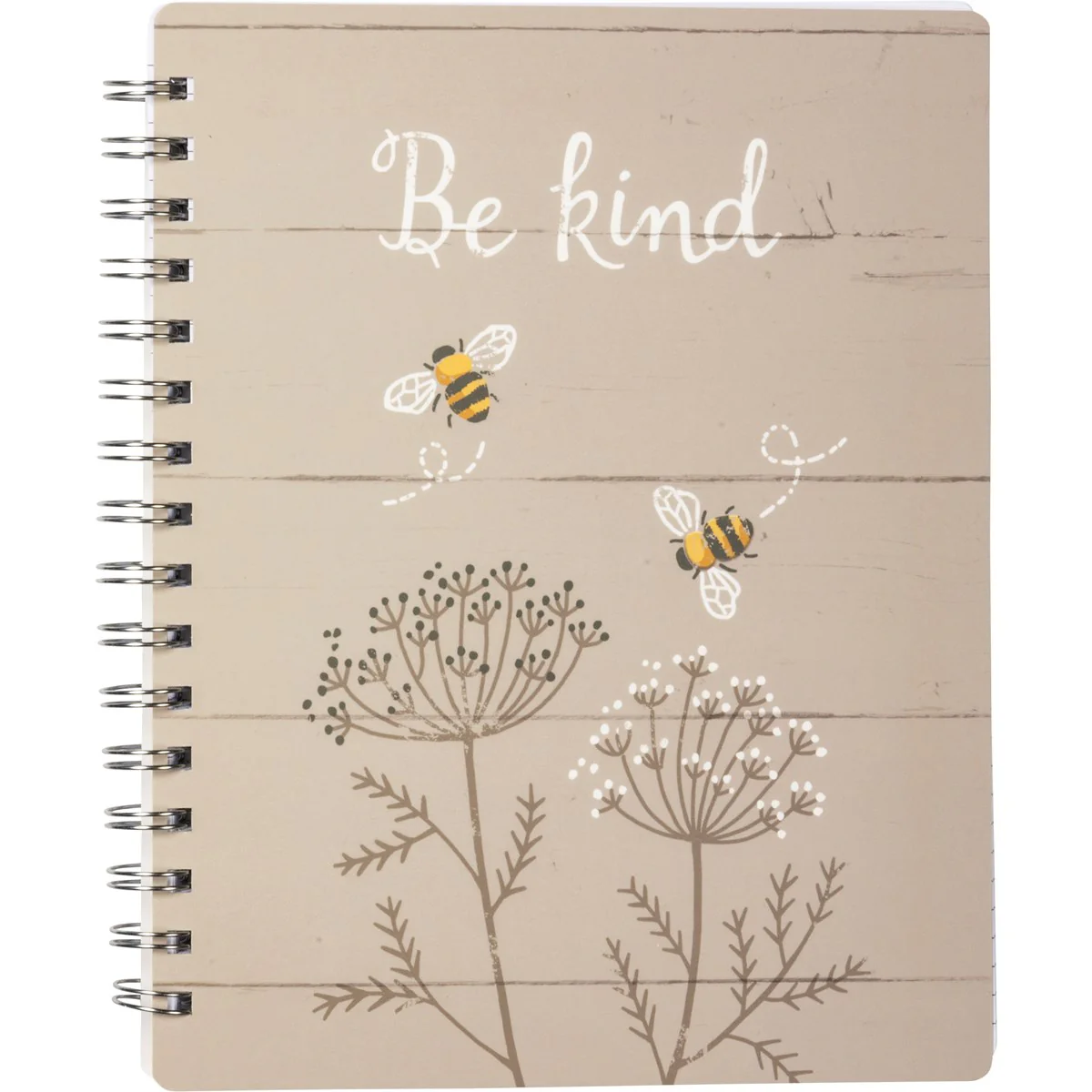 ๐ Be Kind Bees and Natural Flowers Spiral Notebook