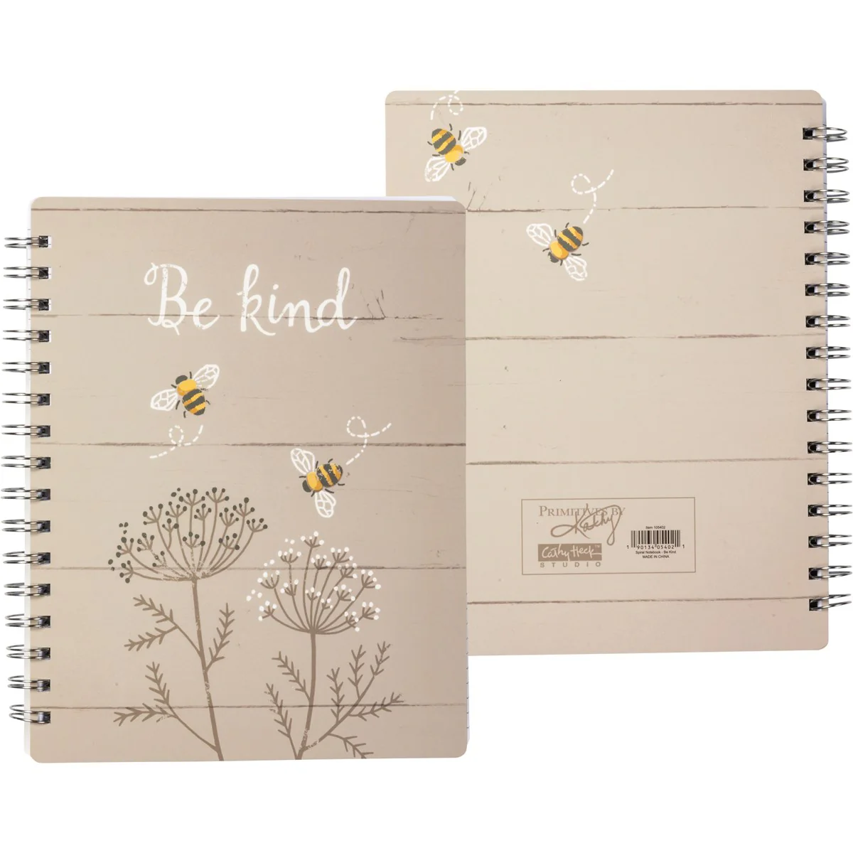 ๐ Be Kind Bees and Natural Flowers Spiral Notebook - Image 2