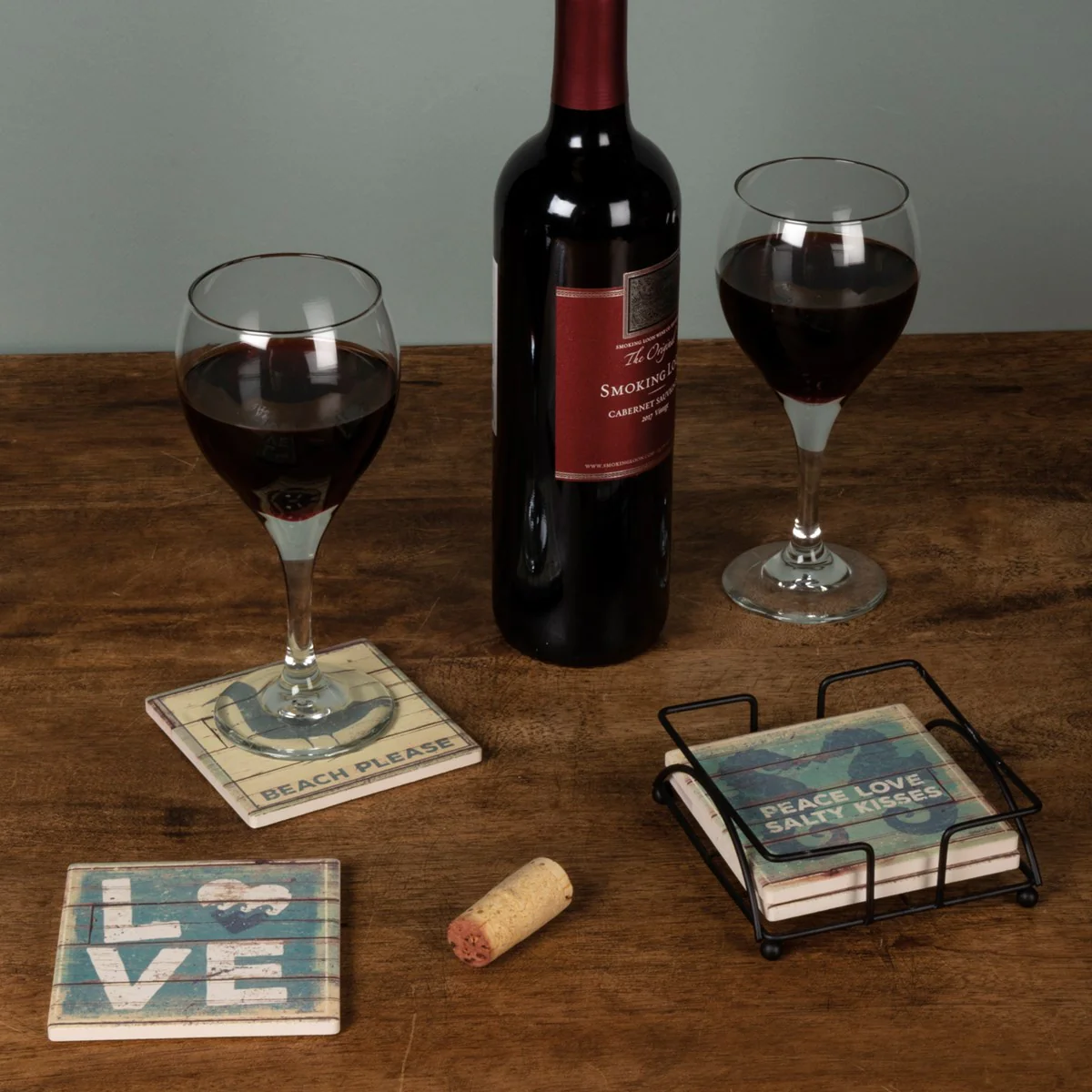 Beach and Mermaid Ceramic Coaster Set - Image 3