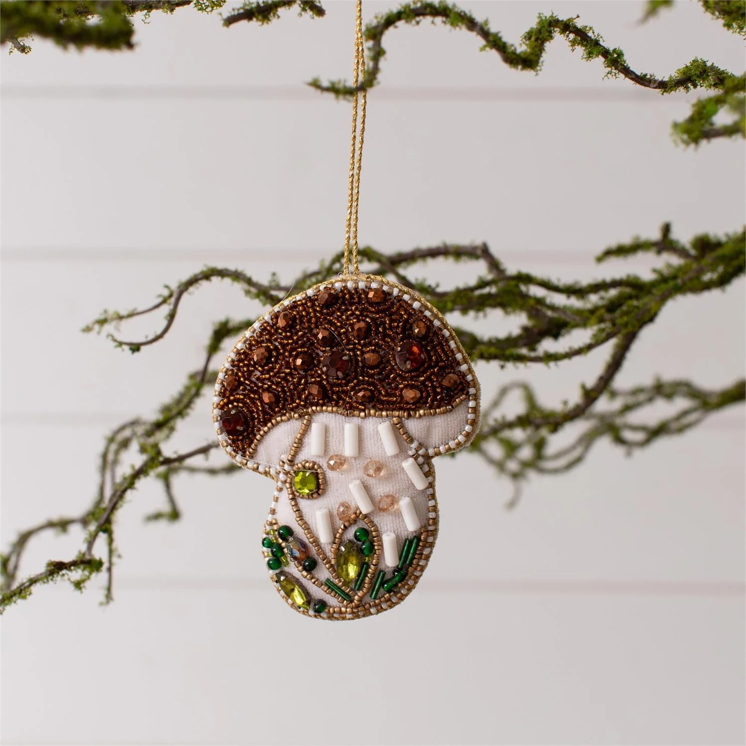 Beaded Mushroom Ornament - Image 2