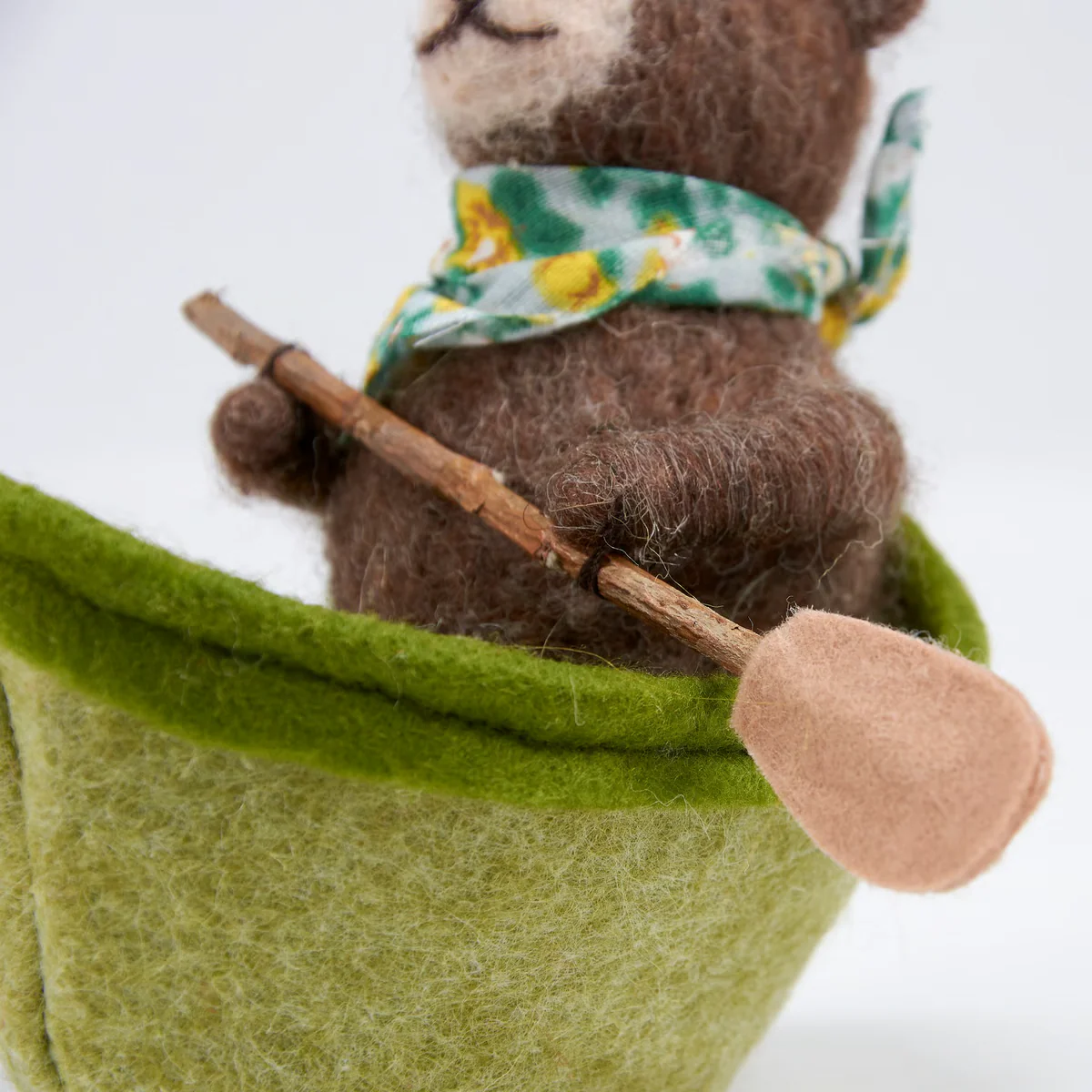 💙 Bear in Rowboat Felt Critter - Image 3
