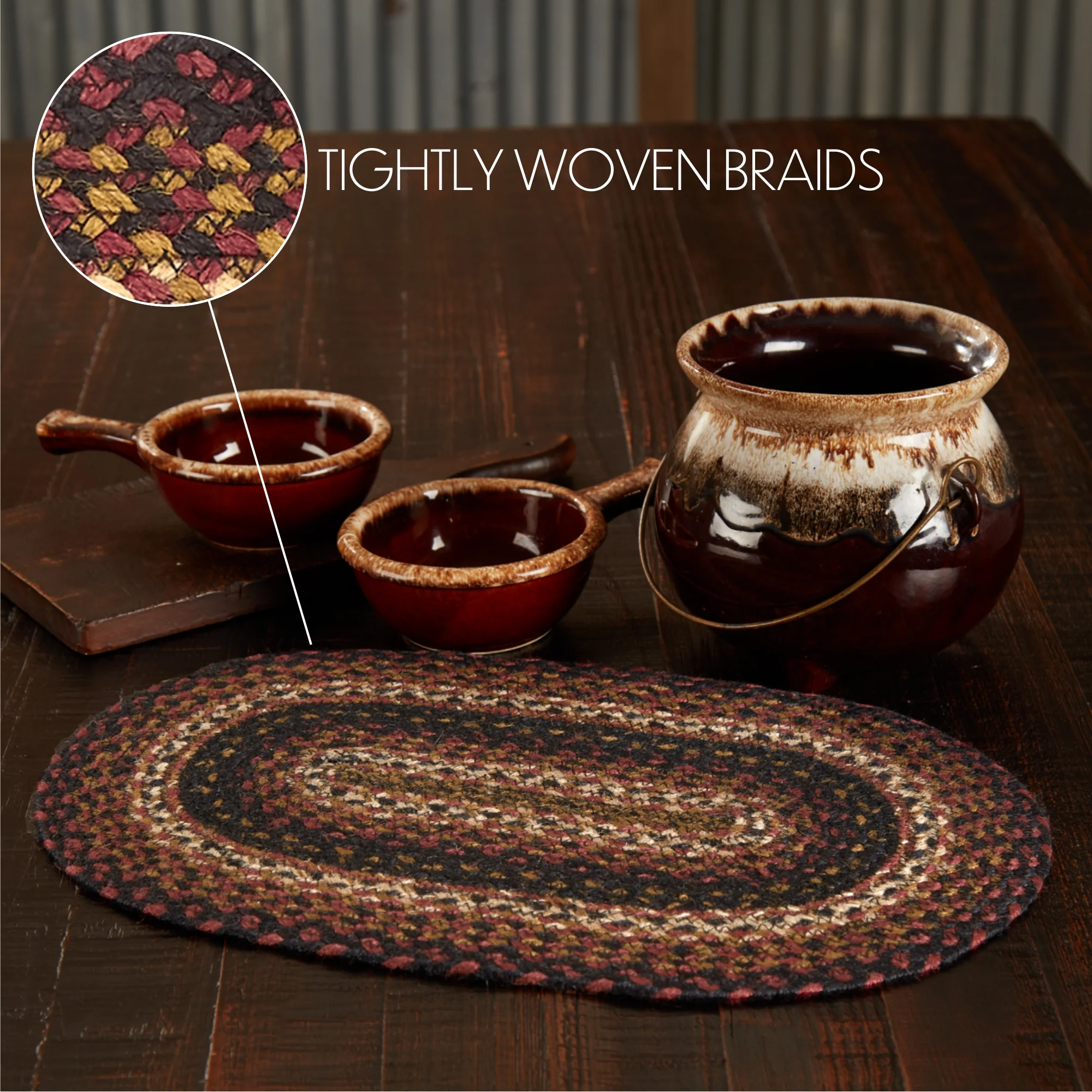 Beckham Jute Oval Placemat 12" x 18" - Image 4