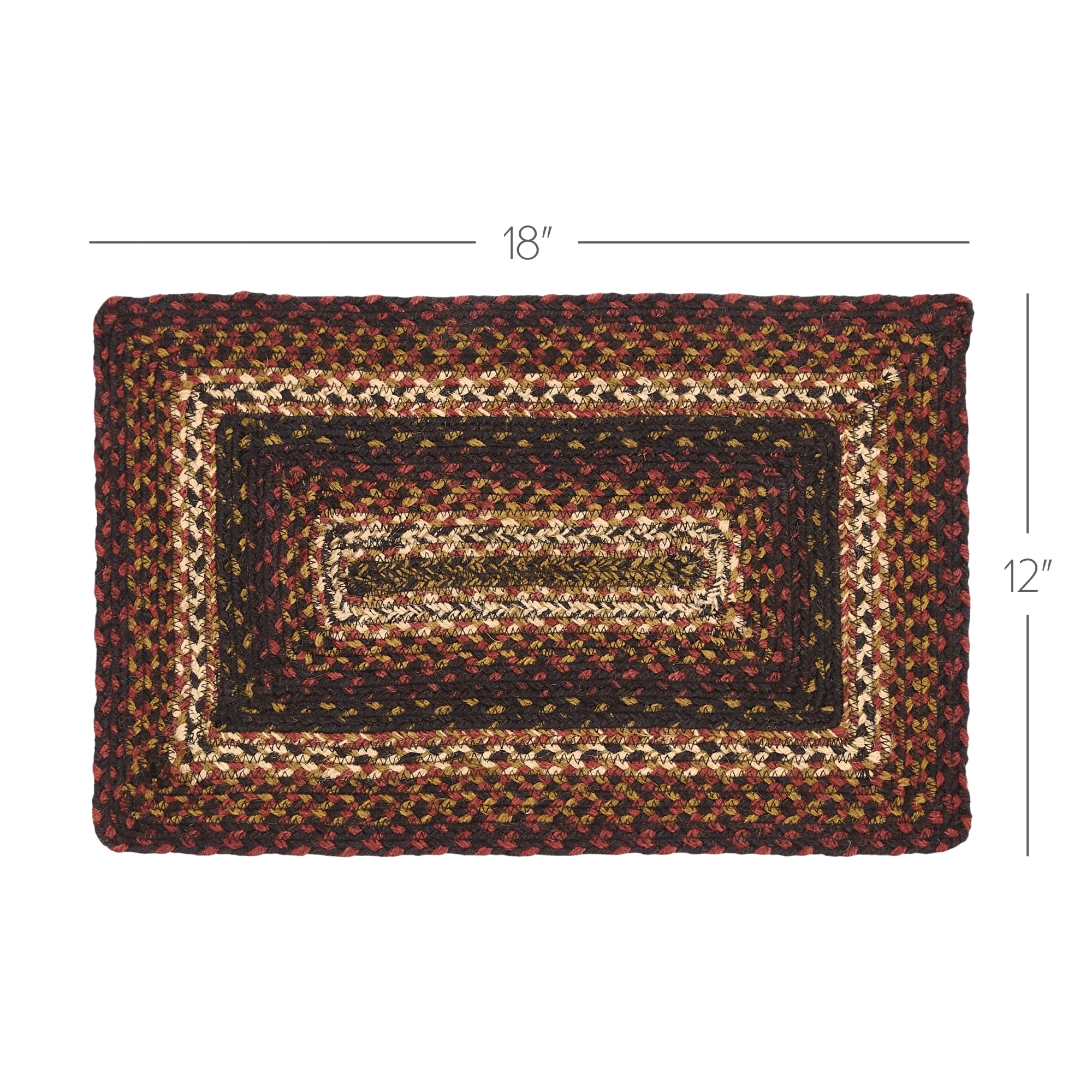 Beckham Jute Rectangle Placemat 12" x18" - Image 2