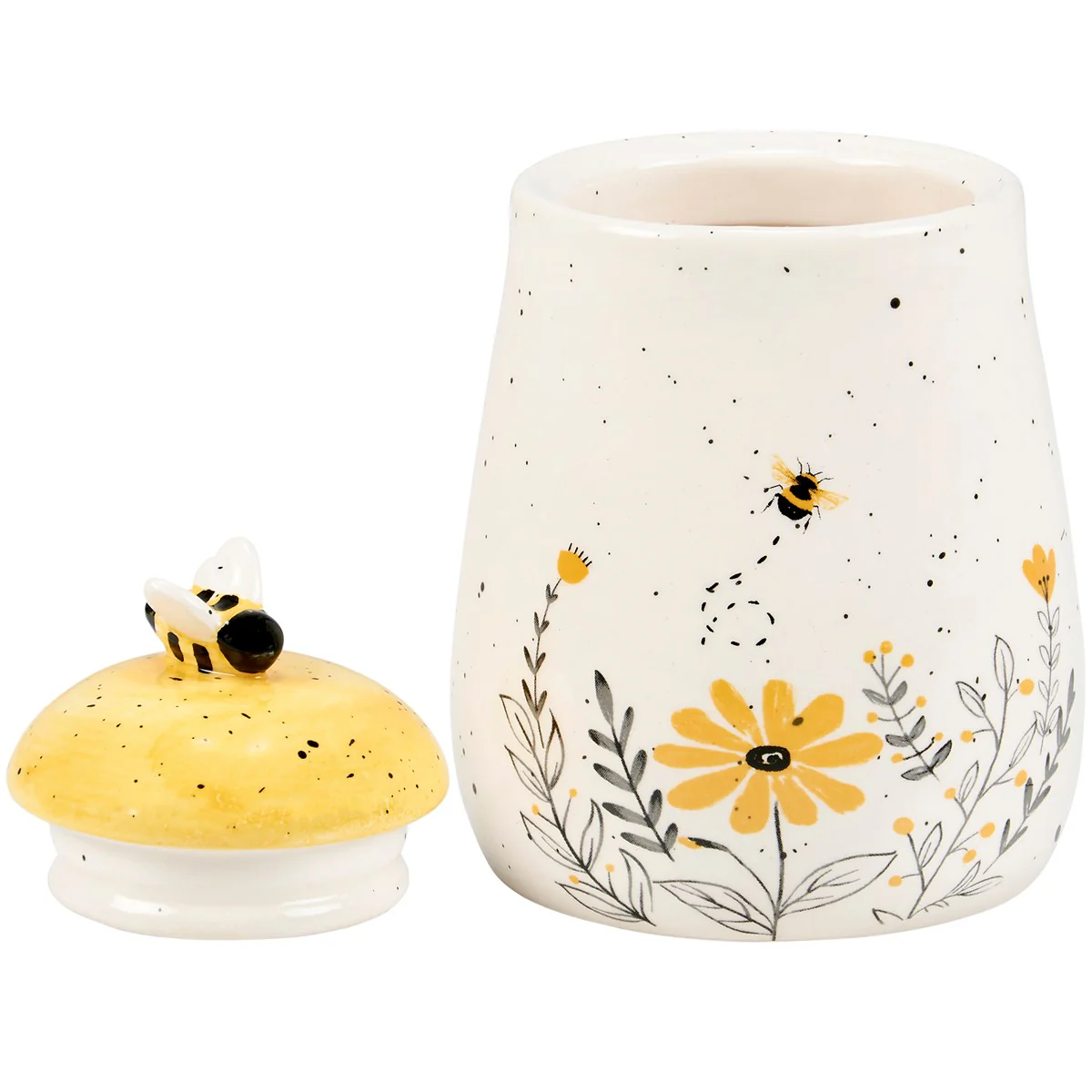 Bee and Yellow Wildflowers Sugar Bowl - Image 4